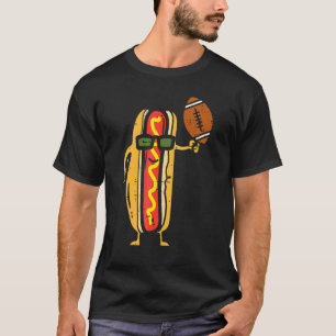 American Football Hotdog  Sports Foodie Men Women  T-Shirt