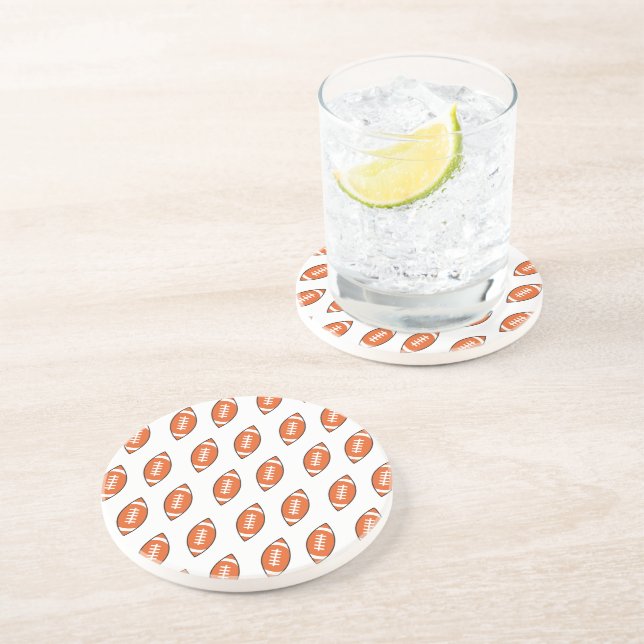 American football illustration pattern coaster (Side)