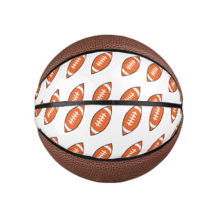 American football illustration pattern mini basketball