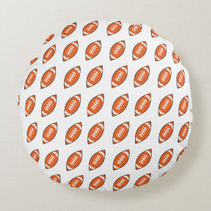 American football illustration pattern round cushion