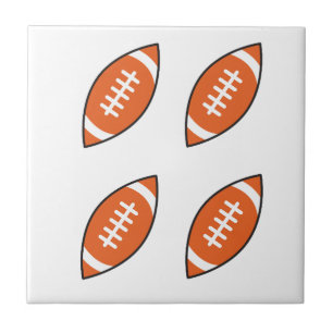 American football illustration pattern throw pillo ceramic tile