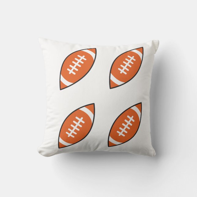 American football illustration pattern throw pillo cushion (Front)