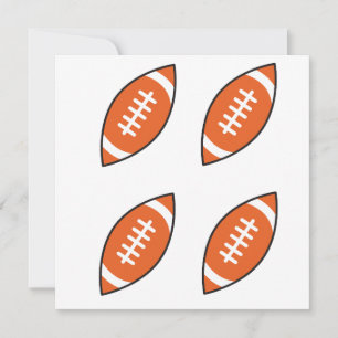 American football illustration pattern throw pillo invitation