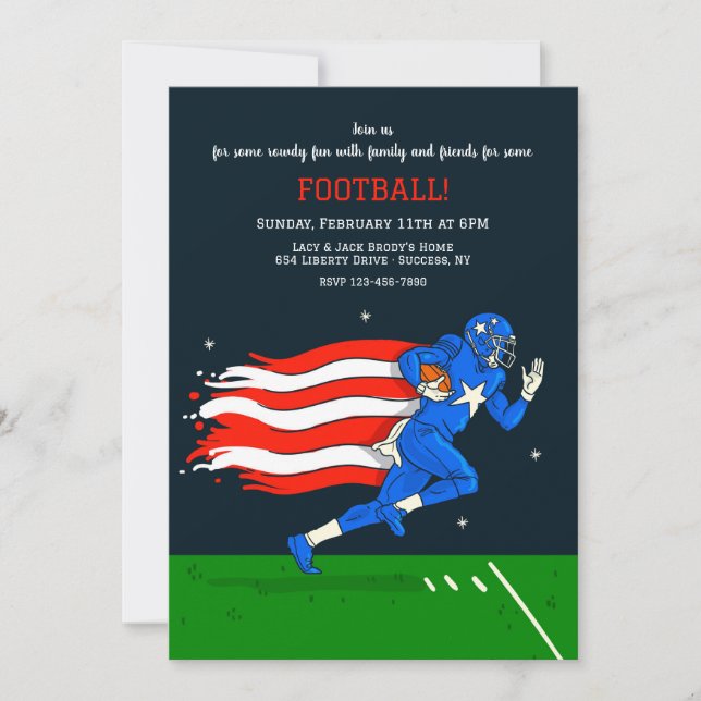 American Football Invitation (Front)