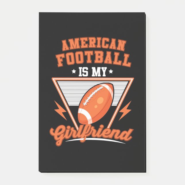 American Football Is My Girlfriend Post-it Notes (Front)