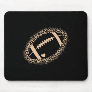American Football Leopard Print Women Girls Footba Mouse Pad