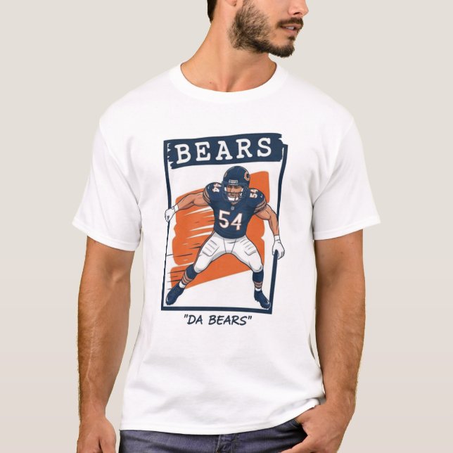 American Football Linebacker Action Pose T-Shirt (Front)
