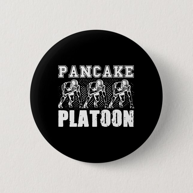 American Football Lineman Pancake Platoon Player S 6 Cm Round Badge (Front)
