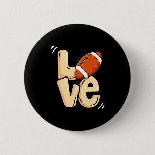 American Football Love Valentines Rugby Srts Pl _1 6 Cm Round Badge