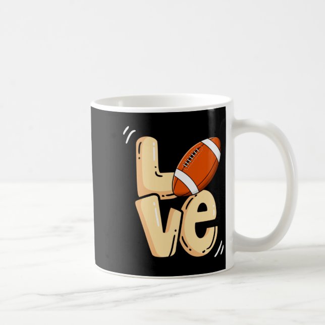 American Football Love Valentines Rugby Srts Pl _1 Coffee Mug (Right)