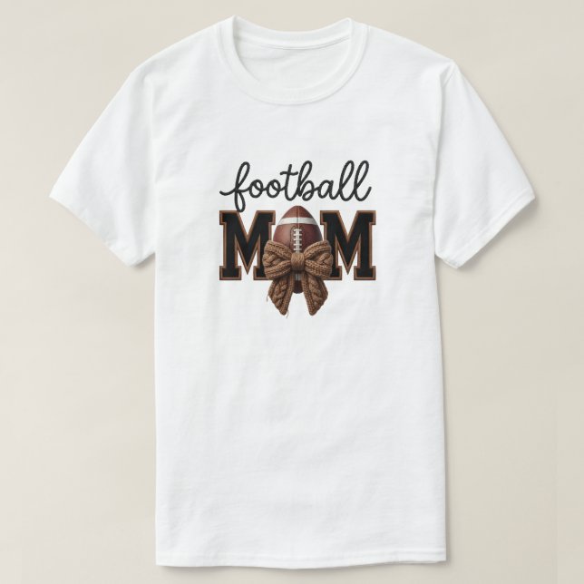 American Football Mama Faux yarn,  Knit Style T-Shirt (Design Front)