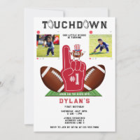 American Football Mascot Touchdown Rookie Birthday