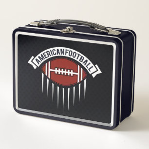 American Football Metal Lunch Box