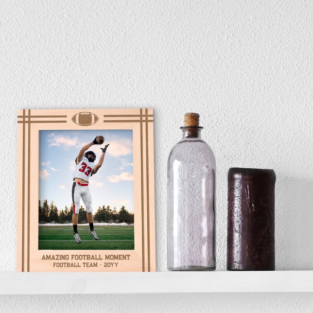 American Football Moment Sporty Lines Custom Text Etched Frames (Creator Uploaded)