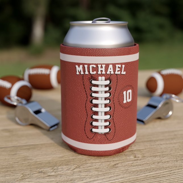 American Football Name Birthday Party Can Cooler (Creator Uploaded)