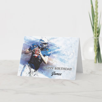 American Football NFL Happy Birthday Personalized  Card