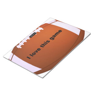 American football notepad
