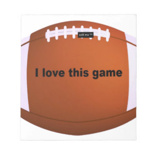 American football notepad