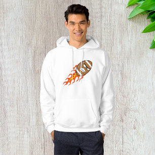 American Football On Fire Mens Hoodie