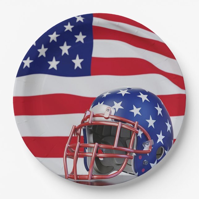 American Football Paper Plate (Front)