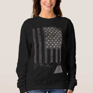 American Football Patriotic USA US Flag Men Women  Sweatshirt