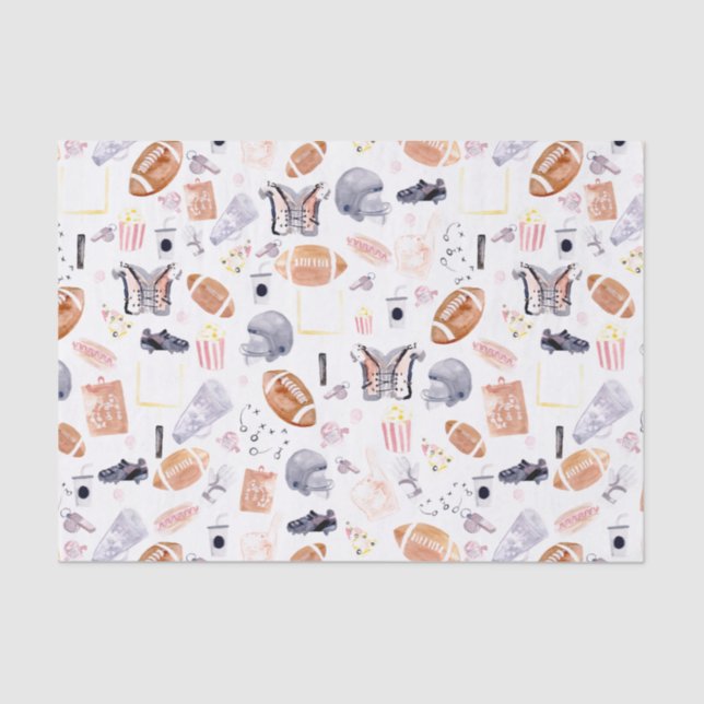 American Football Pattern Tissue Paper (Front)