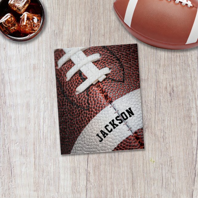 American Football Photo Close-Up Monogram Jigsaw Puzzle (Creator Uploaded)
