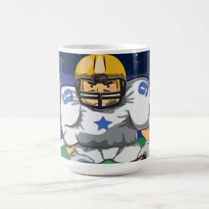 American football player coffee mug
