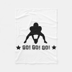 American Football Player Logo Fleece Blanket