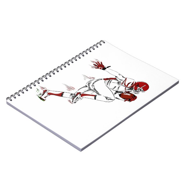 American Football Player   Notebook (Left Side)