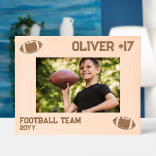 American Football Player Number & Name Etched Frames