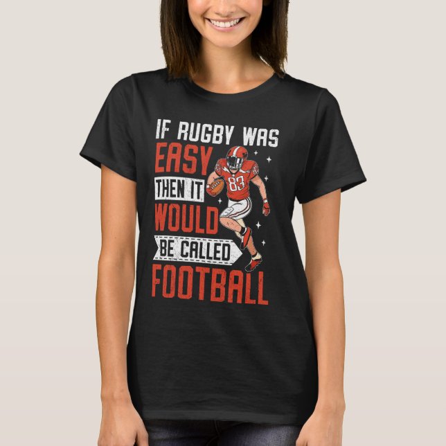 American Football Player Sports Tackle Love Footba T-Shirt (Front)