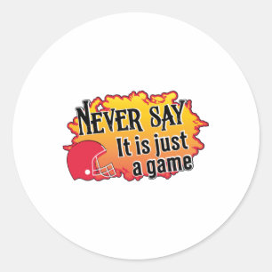 American Football Player Sports Team Game USA Gift Classic Round Sticker