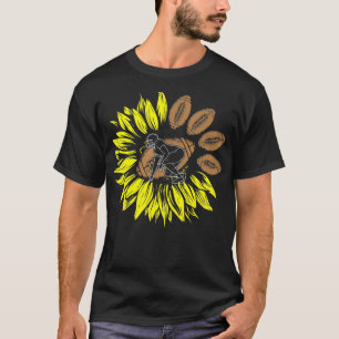 American Football Player Sunflower Cool Sports Lov T-Shirt