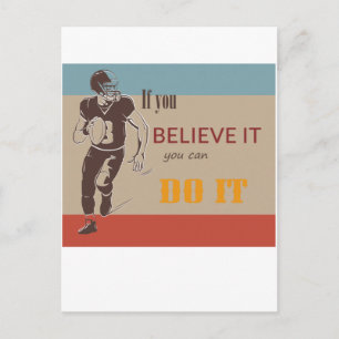 american football postcard