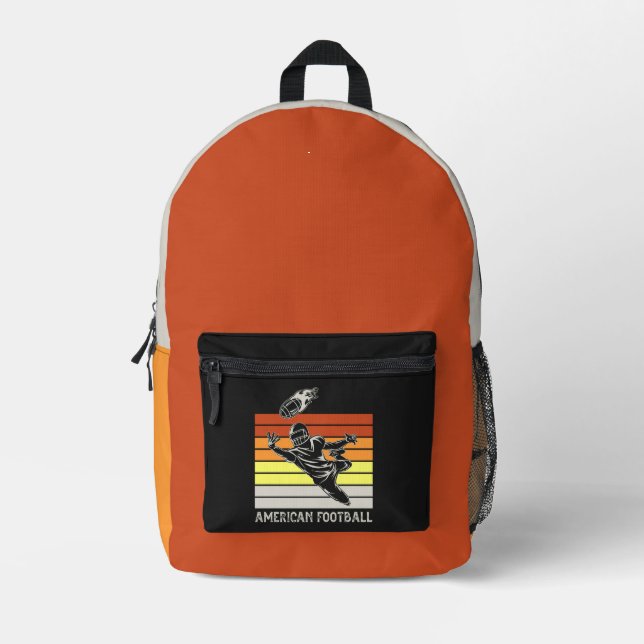 American Football Printed Backpack (Front)