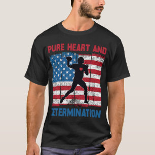 American Football Pure Heart And Determination Ath T-Shirt