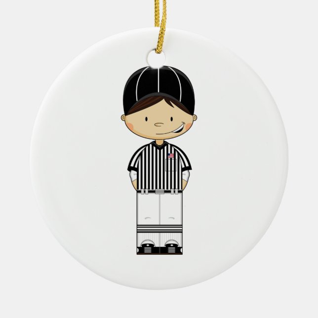 American Football Referee Ornament (Front)