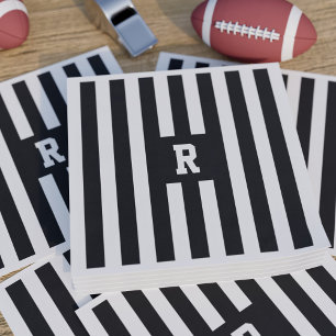 American Football Referee Stripes Paper Napkins