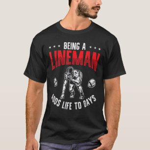 American Football Retro Lineman Vintage Football P T-Shirt