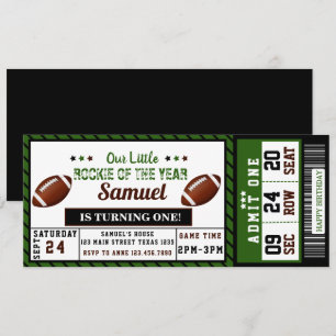 American Football Roockie of the year Birthday Invitation