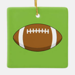 American Football Rugby Ball Ceramic Ornament
