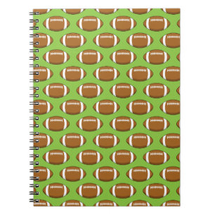American Football Rugby Ball Pattern Notebook