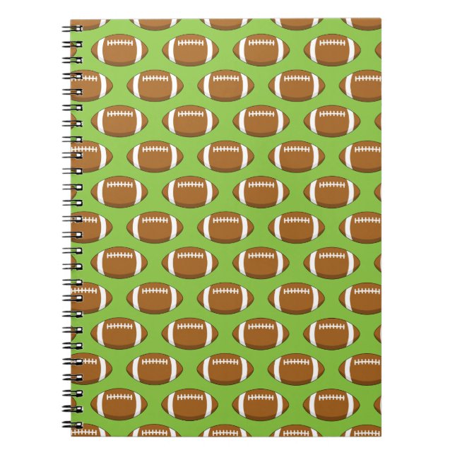 American Football Rugby Ball Pattern Notebook (Front)
