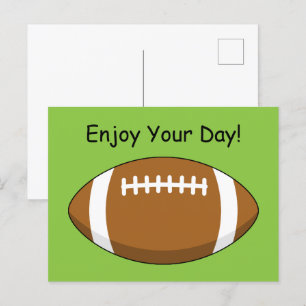 American Football Rugby Ball Personalise Holiday Postcard