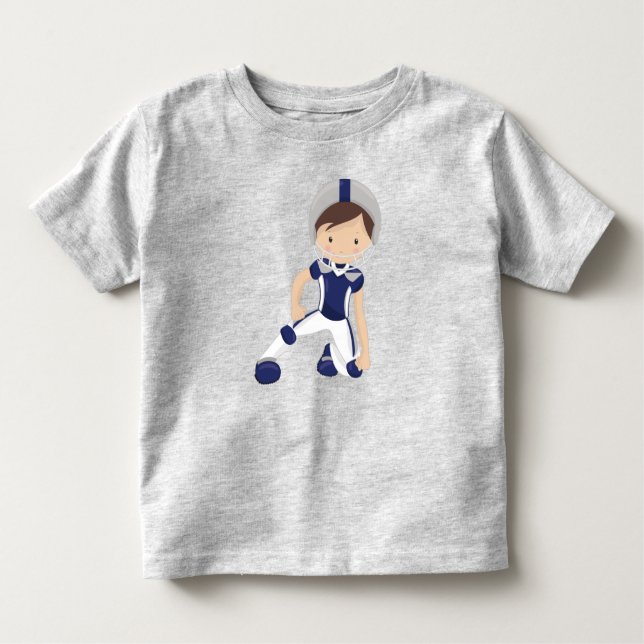 American Football, Rugby, Cute Boy, Brown Hair Toddler T-Shirt (Front)
