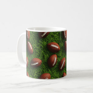American Football Seamless Sports Pattern Coffee Mug