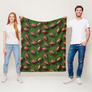 American Football Seamless Sports Pattern Fleece Blanket
