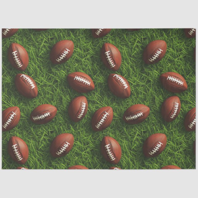 American Football Seamless Sports Pattern Tissue Paper (Front)
