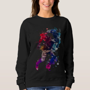 American football silhouette  players variegated c sweatshirt